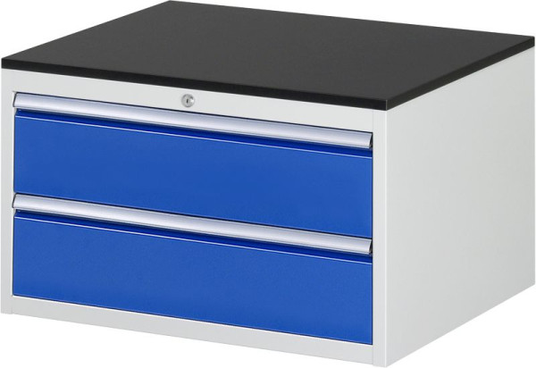 RAU Schubladenschrank Serie 7000, B770xT650xH460mm, 2 x Schublade-Größe-XL 2xH180mm, Arbeitsplatte mit Melaminharzbeschichtung, Stärke 19mm, 03-XL2.0A-M.11