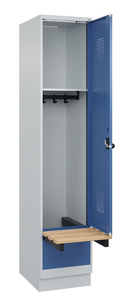 C+P Spind Evolo PLUS, 1 Abteile, 1950x400x815mm, 7035/5023, Drehriegel, 049040-12 S10008