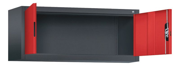 C+P Aufsatzschrank Acurado, H500xB1200xT400mm, Farbe: Schwarzgrau / feuerrot, Muldengriff, 9464-000 S10129