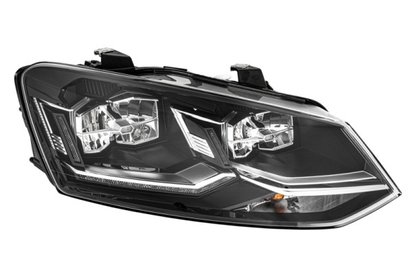 HELLA Hybrid-Hauptscheinwerfer, für u.a. VW Polo (6R1, 6C1), für Rechtsverkehr, rechts, 1EA 012 034-421