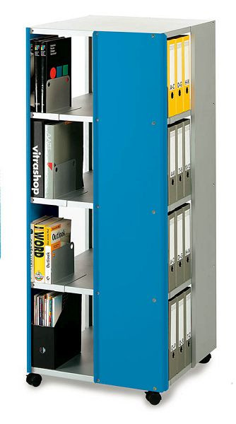 Bedrunka+Hirth Kubik-4, Maße in mm (BxTxH): 620 x 620 x 1525, 4 x Lenkrolle, davon 2 x mit Feststeller, Ø 50 mm, 86.4000