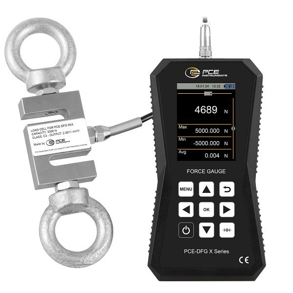 PCE Instruments Kraftmessgerät, Messbereich 0 bis 5000 N, PCE-DFG 5K X