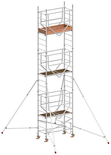 HYMER Fahrgerüst ADVANCED SAFE-T nach DIN EN 1004, Modul 1 + 2 + 3, Rahmenteilbreite 0,72 m, Bühnenlänge 1,58 m, Reichhöhe 7,25 m, 707007