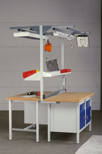 KLW Grundrahmen mit Raster-Systemlochung Typ 8 für Montage unter Platte, 1400 x 2000 mm H x B, AB01S-GRU-2000-1400