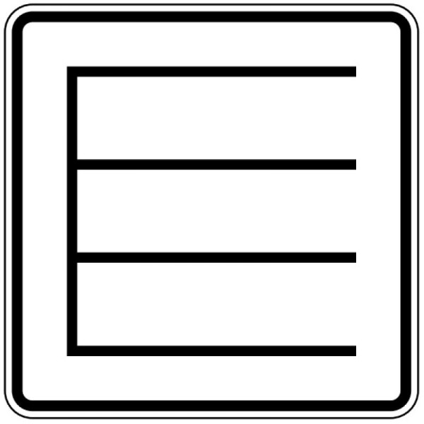 Stein HGS Querparken als Sinnbild Nr. 1053-38, 600x600mm /RA1/Flachform 2mm, 1053-38-211