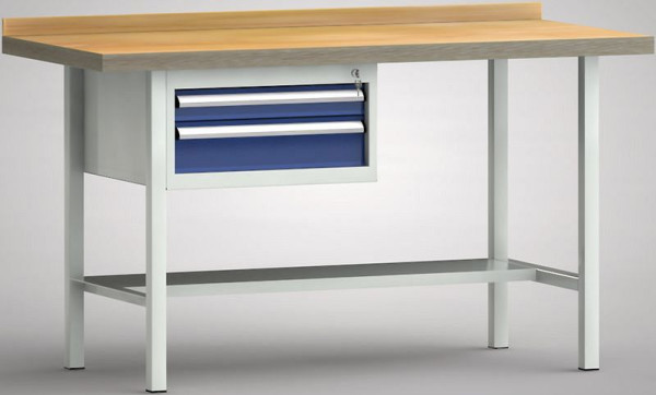 KLW Profi-Werkbank - 1500 x 700 x 905 mm L x T x H (ERGO-Version), links 75EA/125EA, WP102E-1500M45-E7020