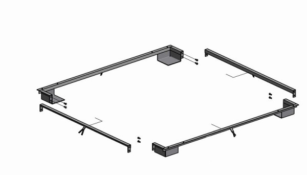 ADE Fundamentrahmen aus Edelstahl für Bodenwaagen 1000x800mm, Z1156