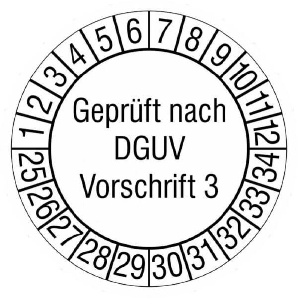 Stein HGS Prüfplaketten ohne Jahresfarbe (10 Jahre), 2025-2034, 31.c7038-25