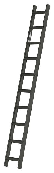 HYMER Dachauflegeleiter, RAL 7016 anthrazit beschichtet, 10 Sprossen, Länge 2,80 m, 409210