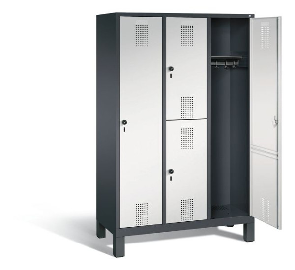 C+P Kombi-Spind Evolo, H1850xB1200xT500mm, Farbe: Schwarzgrau / Lichtgrau, 48610-32 S10023