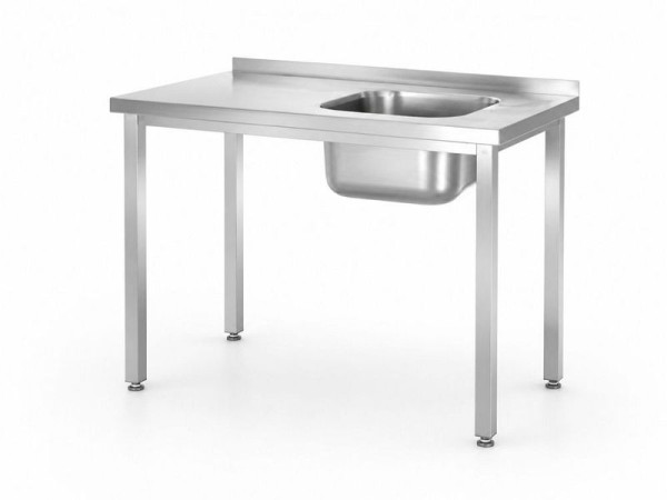 Hendi Tisch mit Spülbecken rechts, ohne Ablage 1000x600x850mm, 816783