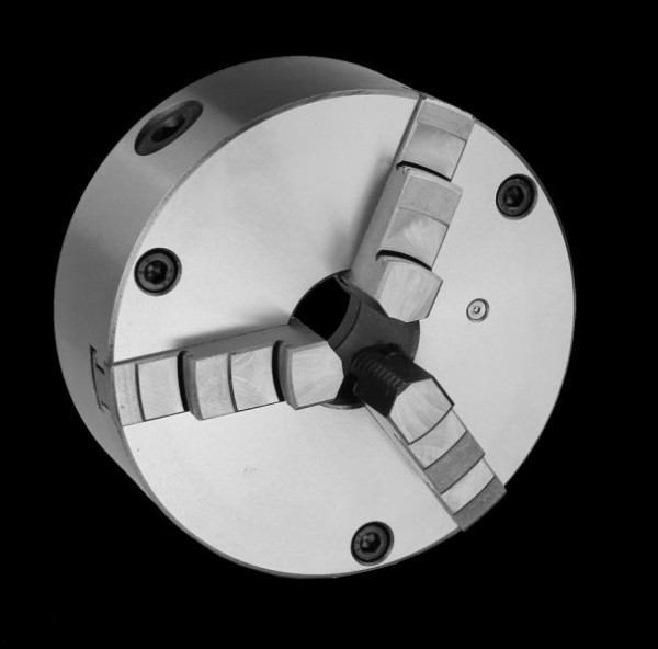 MACK Drehfutter manuell, 4-Backen DF 160 mm, Guss, DIN 6350, einteilige Backen, 3 x von vorne durchbohrt, ZE-6454-161