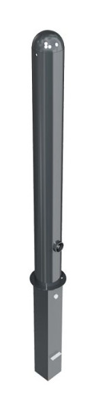 Schake Stilpoller Stahlrohr Ø 102 mm, herausnehmbar, mit Dreikantverschluss nach DIN 3223, mit Halbkugelkopf, 494FB