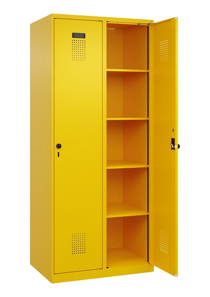 C+P Wäsche-Spind Evolo PLUS, 2 Abteile, 1850x800x500mm, 1023/1023, Verschluss Drehriegel, Ablageböden 8, 049000-22B S10022