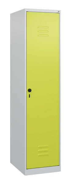 C+P Umkleidespind Classic PLUS mit Mitteltrennwand, 1700x400x500mm, 7035/0024, Drehriegel, 0800007-12F S10009