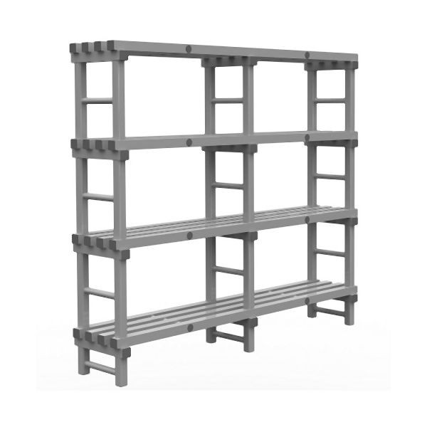 REA Grey Euro-Regal 2000(L)x400(T)x1750(H)mm mit 4 Ständern, 308.244