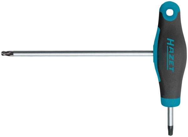 Hazet Schraubendreher, mit T-Griff, Innen TORX® Profil, T9, Sechskant-Klinge, Mit Kugelkopf, 829KKT-T9