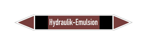 Schilder Klar Rohrleitungskennzeichen Hydraulik-Emulsion, 187x26 mm Folie selbstklebend, 101670/61