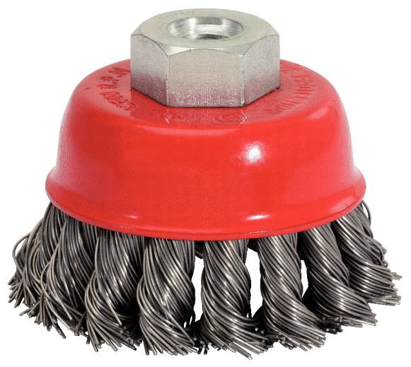 KS Tools Stahldrahttopfbürste 0,5mm, Durchmesser 80mm, 340.0023