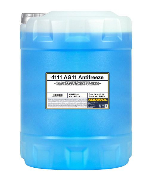 MANNOL 4111 Kühlerfrostschutzmittel AG11 Longterm, VE: 10 l, MN4111-10