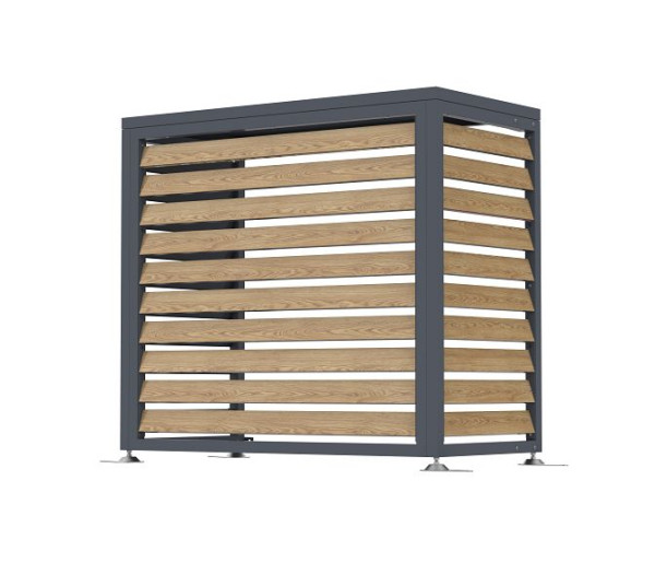 Westmann Verkleidung Wärmepumpe Boxa S Anthrazit & Holzoptik, 56x100x97 cm, WMHHPS100CW