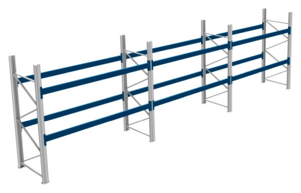 BITO Palettenregal P2 2505x1100x8600 Komplettregal, 2E 1000 RAL5010 U, 55883