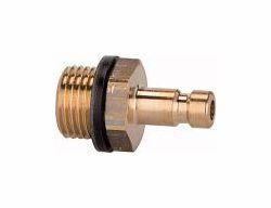 Riegler Nippel NW 2,7, Messing blank, Außengewinde, 107083