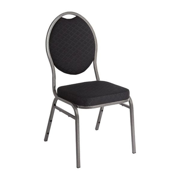 Bolero Bankettstühle mit ovaler Lehne schwarz, VE: 4 Stück, CE142