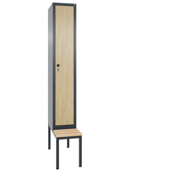 C+P Spind Evolo, 1 Abteil, H2090xB320xT815 mm, Anthrazit/MDF Eiche, 48050-10 S10360