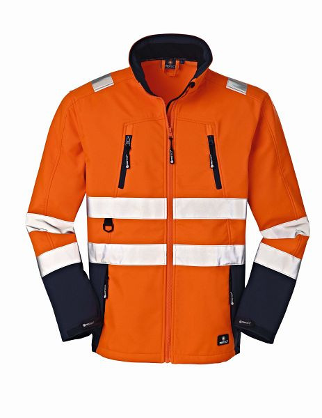 4PROTECT Warnschutz-Softshelljacke PITTSBURGH, leuchtorange/navy, Größe: 3XL, 3471-3XL