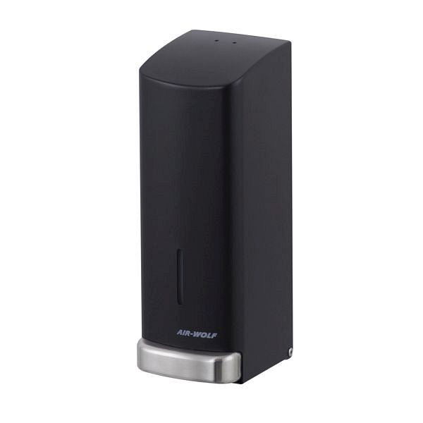 Air Wolf Seifenspender, Serie Alpha, H x B x T: 289 x 102 x 124 mm, Edelstahl mattschwarz, 60-144