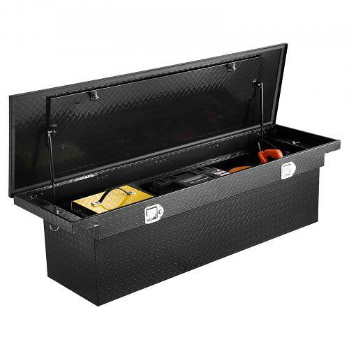 VEVOR Crossover Lkw Werkzeugkasten abschließbar & wasserdicht Aluminium Diamantstruktur (1770x501x465mm), schwarz, QRSHBGJXHSL6ENTFP001V0