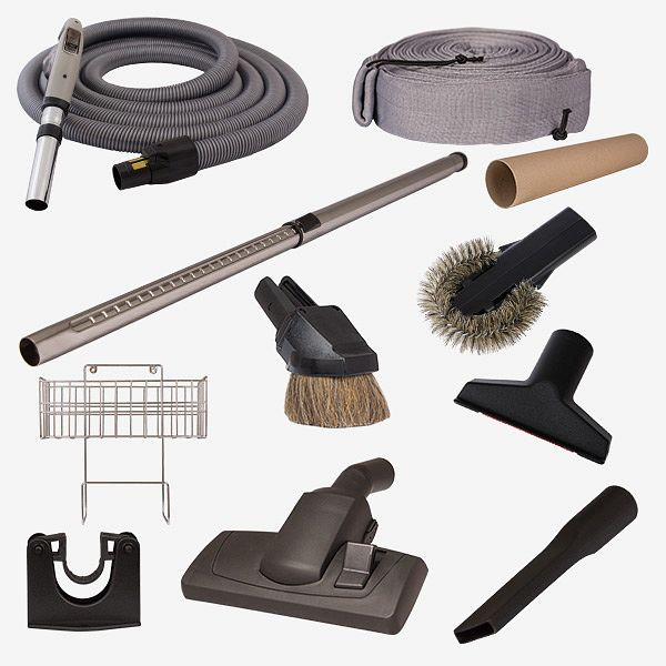 HKW Saugzubehör-Set LUXUS POWERCONTROL (11-teilig) - Saugschlauch 8 m lang, 3080PC