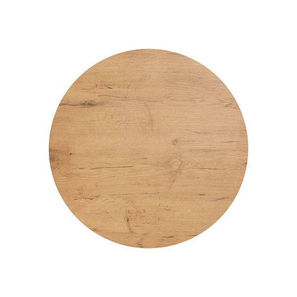 Feros HPL Tischplatte Teak Wood Ø70 cm, 1770, 6096735413455
