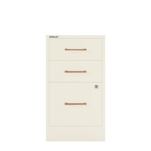 Bisley Home Filer, 2 Universal-, 1 HR-Schublade, Eichengriff, 196 verkehrsweiß antibakteriell, PFA3OH196