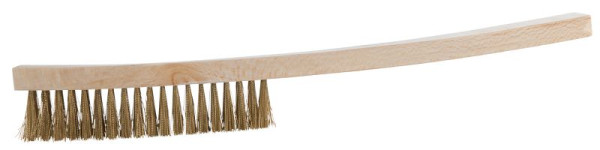 KS Tools BRONZEplus Drahtbürste, Zinnbronzedraht, gewellt,3 Reihen, 963.9581