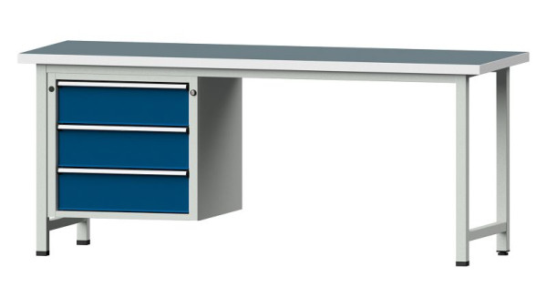 ANKE Werkbänke Kombiwerkbank, Modell 726 V, 2000 x 700 x 840 mm, RAL 7035/5010, UBP 40 mm, 410.752