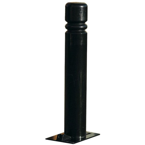 Stein HGS Stilpoller -Trend-, RAL 8017 schokoladenbraun, Stahlrohr Ø 76 mm, Montage: zum Einbetonieren auf Verankerungsblock, 24007