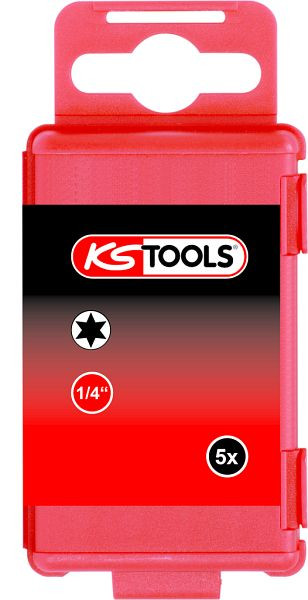 KS Tools 1/4" Bit Torx, 75mm, T9, VE: 5 Stück, 911.3382