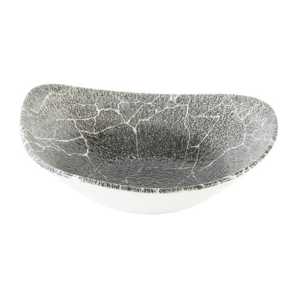 Churchill Studio Prints Kintsugi Quartz Schwarze dreieckige Schale, 235 mm, VE: 12 Stück, DX812