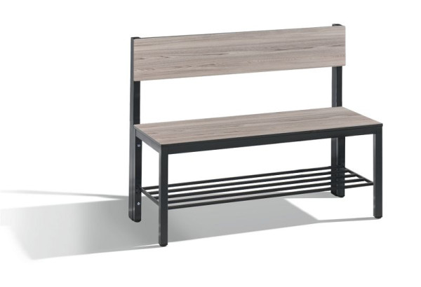 C+P Sitzbank mit Rückenlehne, Basic Plus, H796xB1000xT407mm, 8060-310 S10003