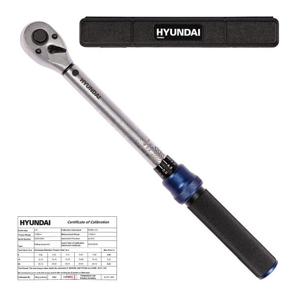 HYUNDAI Drehmomentschlüssel, 3/8" Zoll, 10 bis 60 Newtonmeter, TW59563