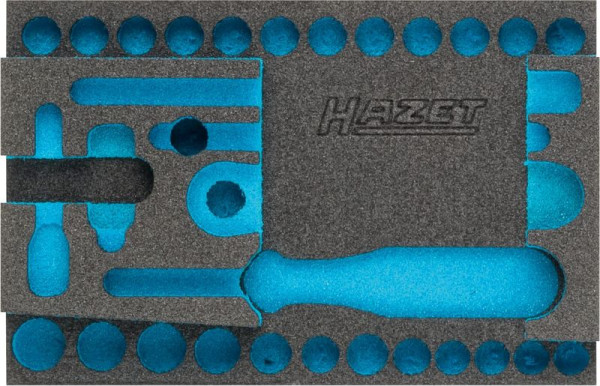 Hazet 2-Komponenten Weichschaum-Einlage, für 854, Abmessungen / Länge: 172 mm x 114 mm Ordnungssystem Größe: 1/9 (172 x 114 mm), 163-337L