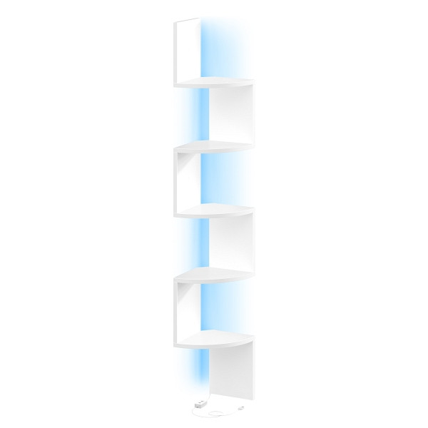 SONGMICS Eckregal, Weiß, 20x20x126 cm, LBC630W01, 0194343426549