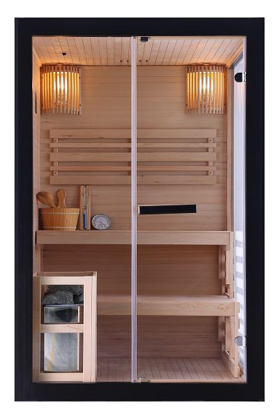 Sanotechnik PANORAMA BLACK Sauna 2 Personen 130x120x200 cm (Bausatz), J61130