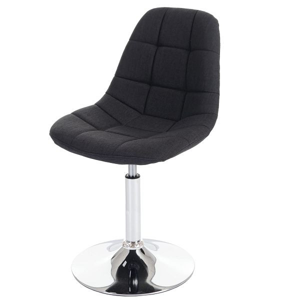 Mendler 6er-Set Esszimmerstuhl HWC-A60, Stuhl Drehstuhl, Chrom, Textil dunkelgrau, 47843+47843+47843