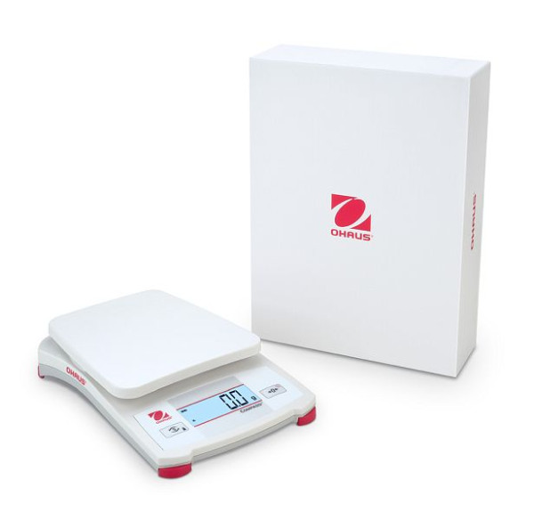 OHAUS Tragbare Waage CX5200S, Wägekapazität 5200 g, Ablesbarkeit beim Wiegen 1 g, 30481544