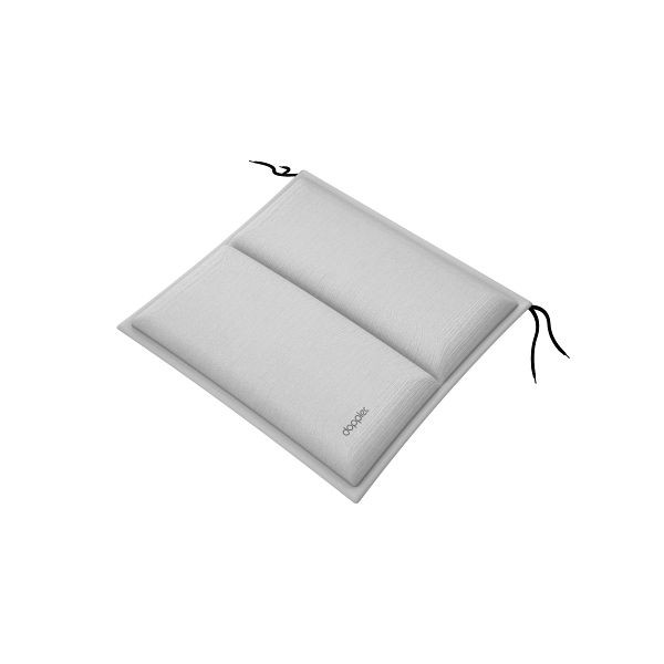 doppler Sitzkissen CITY 48x48x6 cm mit Längssteppung, hellgrau, uni, 5312184418