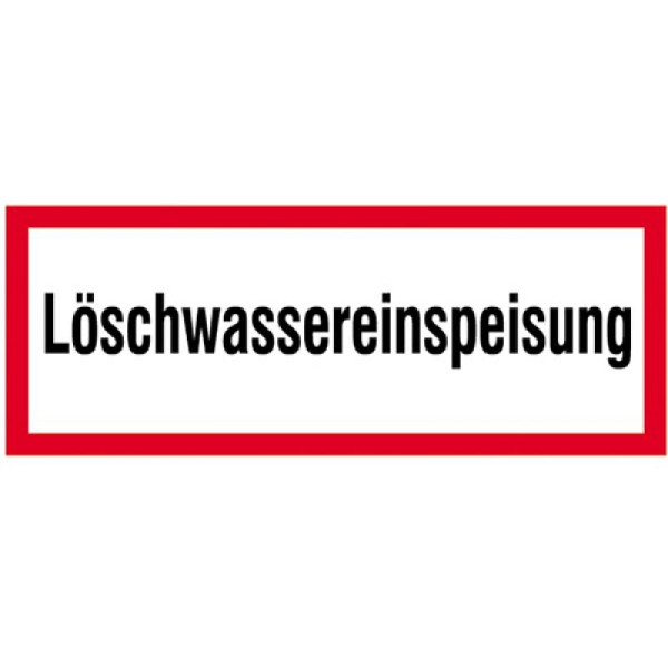 Stein HGS Hinweisschild, Löschwassereinspeisung, 420 x 148 mm / Alu, geprägt, 11.2874