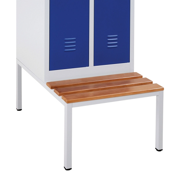 Lüllmann Sitzbankuntergestell, Sitzauflagen buche, 400 x 800 x 800 mm, lichtgrau, 524140